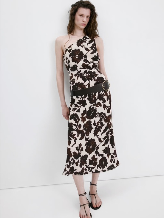 Mango Dresses & Skirts - NWT (size M) MANGO ASYMMETRICAL FLORAL-PRINT DRESS